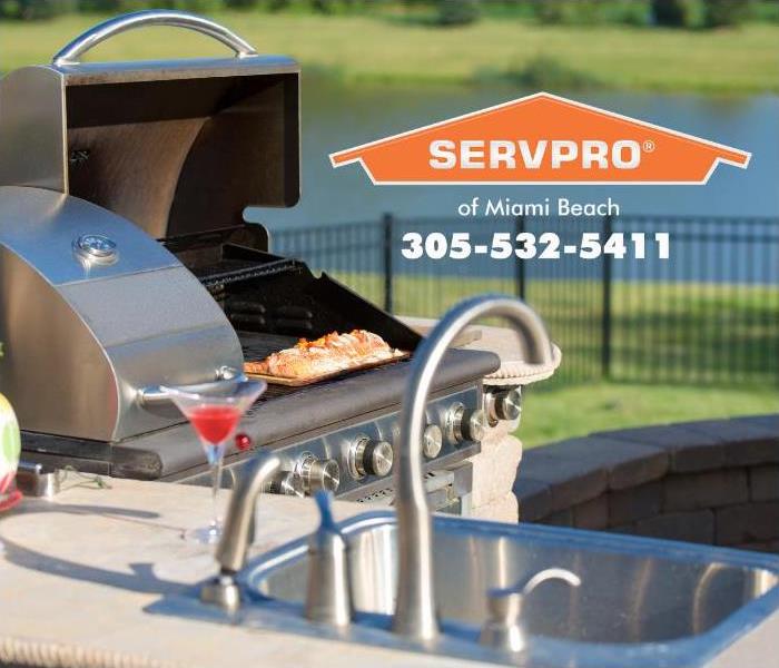 A propane grill is shown.